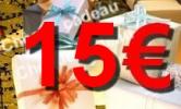 Chque cadeau 15 euros